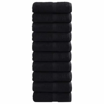 vidaXL 600 gsm brisače za goste SOLUND 50 pcs Črna 30 x 30 cm Bombaž