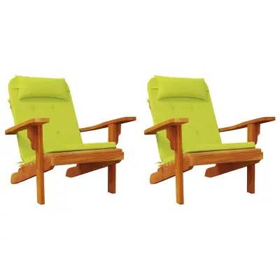 vidaXL Blazina za stol z blazino 2 pcs Svetlo zelena 58 x 77 x 4.5 cm