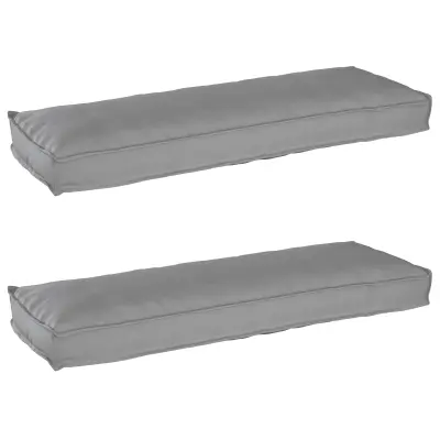 vidaXL Set blazin za palete 2 pcs Siva 120 x 40 x 8 cm Oxford tkanina