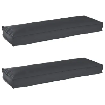 vidaXL Set blazin za palete 2 pcs Črna 120 x 40 x 8 cm Oxford tkanina