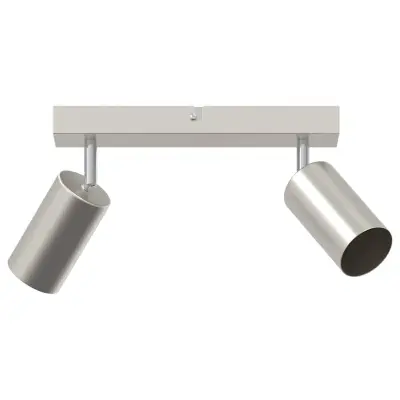 vidaXL Stropni reflektor Brušeni nikelj 26 x 5.5 x 16.5 cm Jeklo