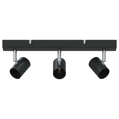 vidaXL Stropni reflektor Črna 38 x 6.5 x 11.5 cm Jeklo