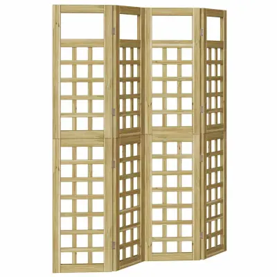 vidaXL Zaslon za zasebnost 4 pcs Rjava 160 x 180 cm Impregniran bor
