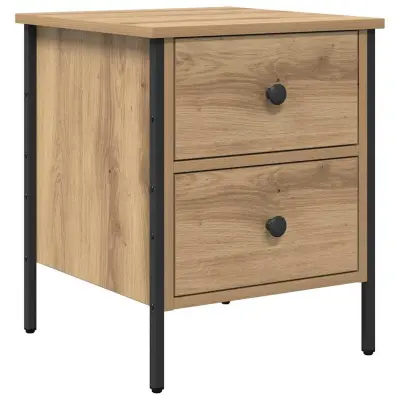 vidaXL Nočna omarica s predalom artisan hrast 40 x 42 x 50 cm