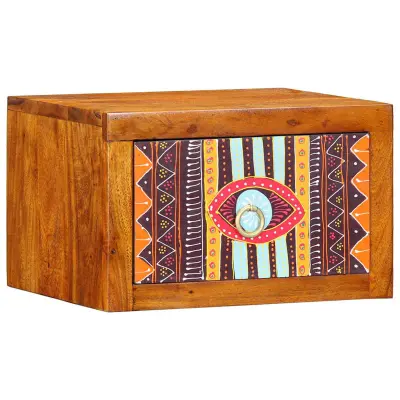 vidaXL Nočna omarica Rjava 35 x 30 x 22 cm Trden akacijev les