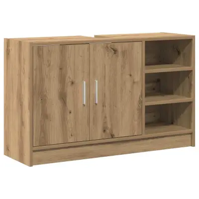 vidaXL Omara za umivalnik Umetni hrast 90 x 29 x 55 cm Konstruiran les