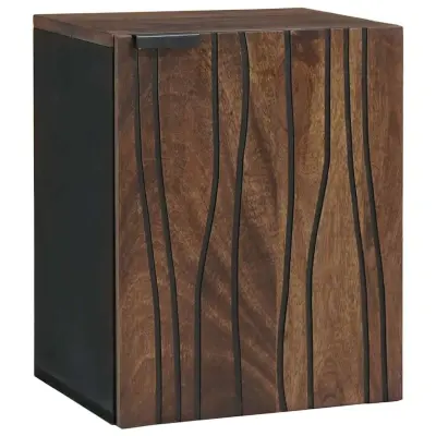 vidaXL Omara za umivalnik s polico Rjava in črna 38 x 33.5 x 48 cm