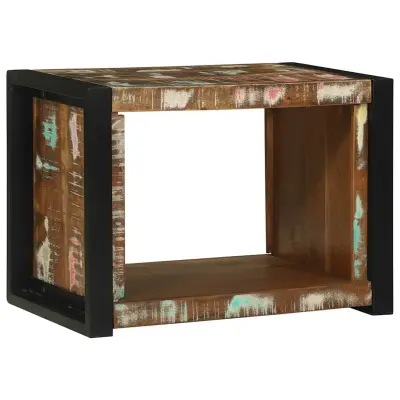 vidaXL Stenski kubus s polico Rjava 55 x 35 x 40 cm Trden predelan les