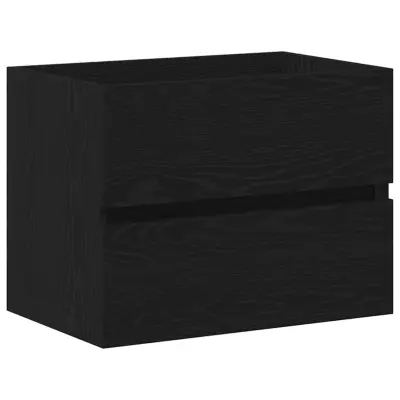vidaXL Omarica za umivalnik Črna Orehovina 60 x 38.5 x 45 cm