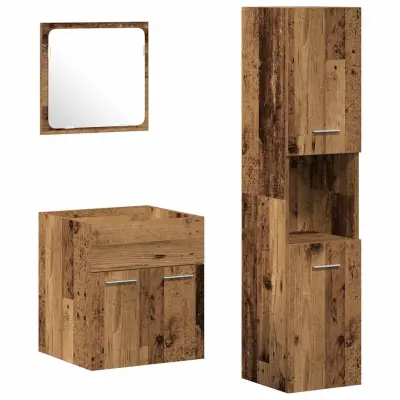 vidaXL Set pohištva za kopalnico 3 pcs Star les 41 x 38.5 x 46 cm