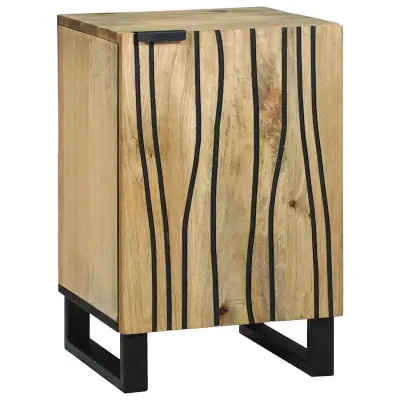 vidaXL Kopalniška omarica s polico Rjava in črna 38 x 33.5 x 58 cm