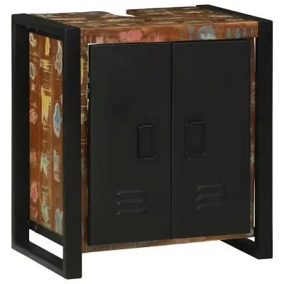 vidaXL Omara z umivalnikom Rjava 55 x 35 x 60 cm Trden predelan les