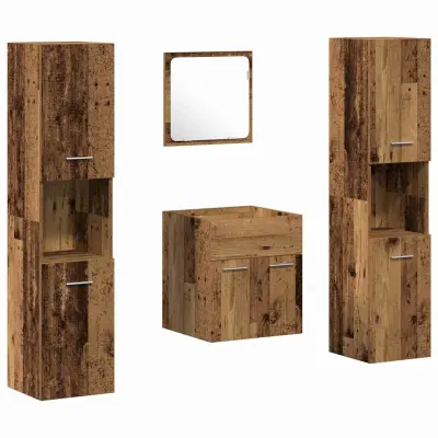 vidaXL Set pohištva za kopalnico 4 pcs Star les 41 x 38.5 x 46 cm