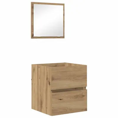vidaXL Kopalniška omara Umetni hrast 41 x 38.5 x 45 cm Konstruiran les