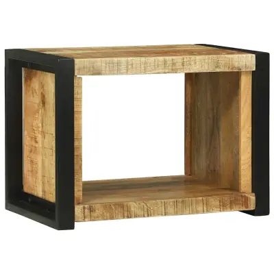 vidaXL Stenski kubus s polico Rjava 55 x 35 x 40 cm Trden mangov les