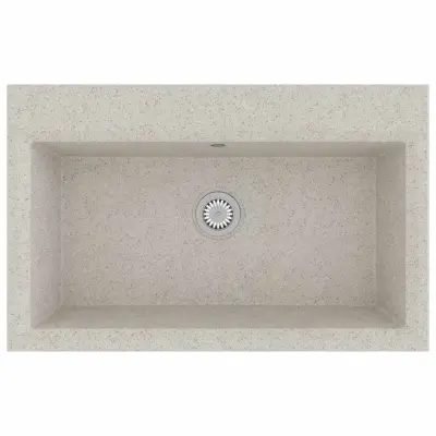 vidaXL Kuhinjska umivalnica Bež 79 x 50 x 31 cm Granit