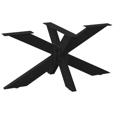 vidaXL Noga za klubsko mizico v obliki pajka črna 98x58x(42-43) cm jeklo