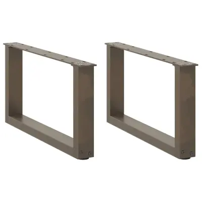 vidaXL Noge za klubsko mizico v obliki črke U, 2 kosa, naravno jeklo, 70 x (30-31) cm, jeklo