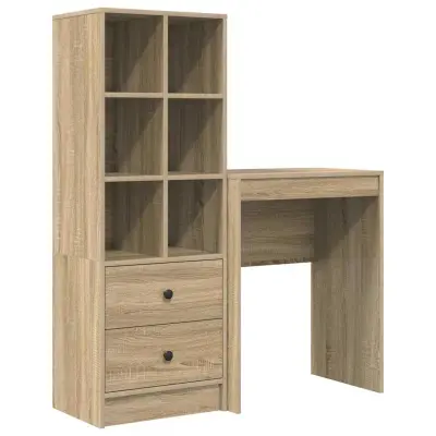 vidaXL Miza s shrambo s predalom 2 pcs Sonoma hrast 45,5 x 34 x 127 cm