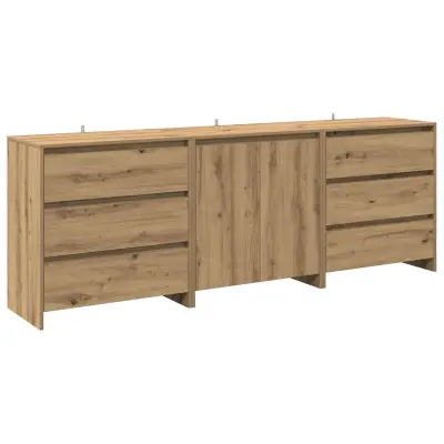 vidaXL 3 kosi Sideboard Artisan Oak Engineered Wood