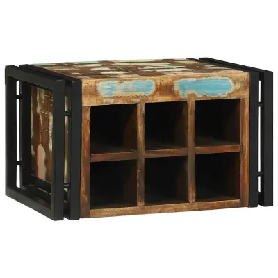vidaXL Stojalo za vino večbarvno 46 x 35 x 27.5 cm Trden predelan les