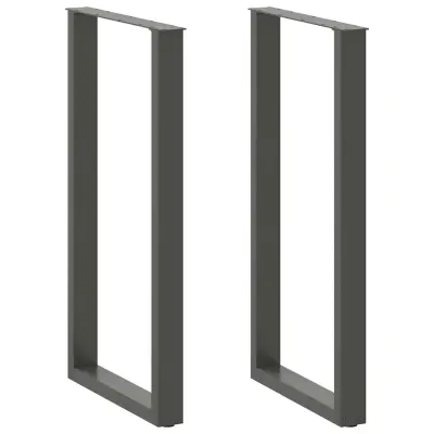 vidaXL Noge za barsko mizo v obliki črke U 2 kosa antracitne 60 x (110-111) cm jeklo