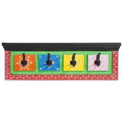vidaXL Obešalnik za plašče Črna 80 x 25 x 2 cm Konstruiran les