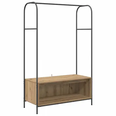 vidaXL Stojalo za oblačila Rjava 100 x 44 x 160 cm Konstruiran les