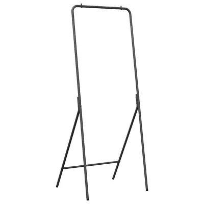 vidaXL Stojalo za oblačila Črna 60 x 53 x 155 cm Jeklo
