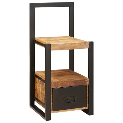 vidaXL Stojalo za oblačila Rjava 40 x 40 x 90 cm Trden mangov les