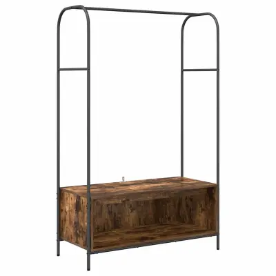 vidaXL Stojalo za oblačila Rjava 100 x 44 x 160 cm Konstruiran les