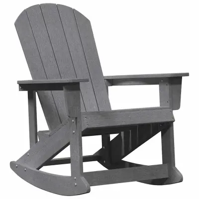 vidaXL Adirondack gugalnik Svetlo siva 73.5 x 92 x 90cm Plastika