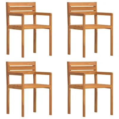 vidaXL Vrtni stoli 4 kosi 50x53x80 cm masivni akacijev les