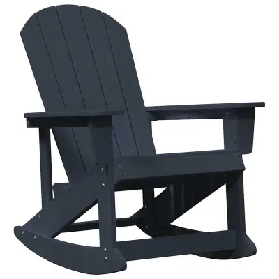 vidaXL Adirondack gugalnik Mornarsko modra 73.5 x 92 x 90cm Plastika