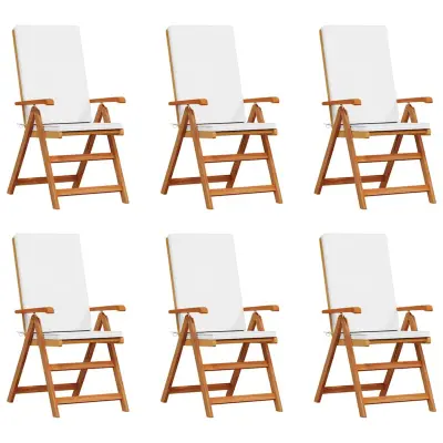 vidaXL Vrtni Stol 6 pcs Rjava 57 x 71,5 x 104cm Trden tikov les