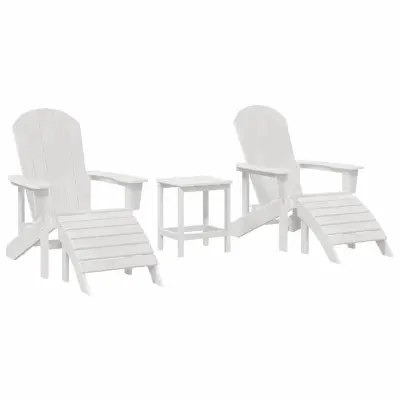 vidaXL Vrtno lounge pohištvo 3 pcs Bela 38 x 38 x 46cm Plastika