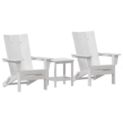 vidaXL Vrtno lounge pohištvo 3 pcs Bela 38 x 38 x 46cm Plastika