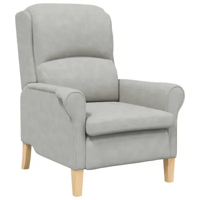 vidaXL fotelj Svetlo siva 76 x 94 x 102 cm Mikrofibra