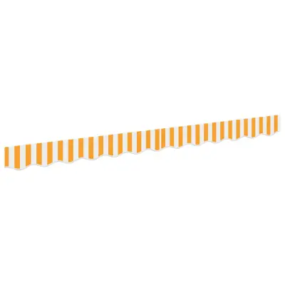 vidaXL Zaslon tende Rumena in bela 2.3 x 0.2 m Platno