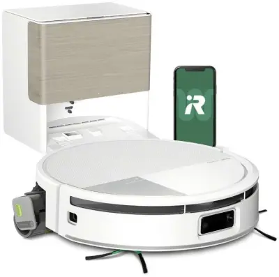 Robotski sesalnik IROBOT Roomba Max 705 Combo Robot, bel + AutoWash Postaja