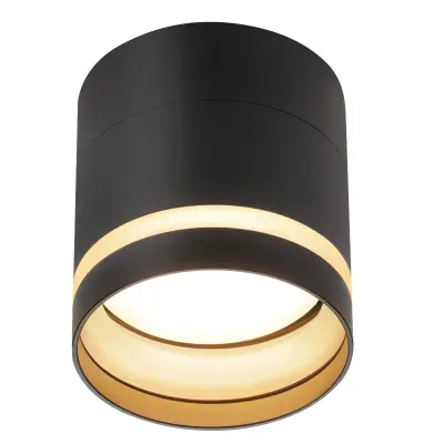 NETTLIFE Vgradna LED stropna svetilka, okrogla črna 5W, majhna akrilna vgradna svetilka