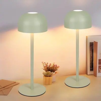 LED namizna svetilka brezžična, komplet 2, na dotik, zatemnilna, 3 barvne temperature, USB polnilna baterija