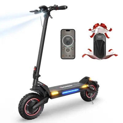 iScooter iX7 Pro 10-palčni terenski električni skuter z dvojnim motorjem - moč 1000 W, doseg 50-60 km, vrhunska pustolovska vožnja
