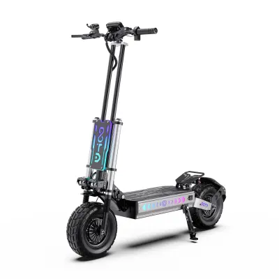 Električni skuter z dvema motorjema OOTD T90: največja moč 4200 W, doseg 100 km, zložljiva zasnova, nosilnost 150 kg, hidravlično vzmetenje
