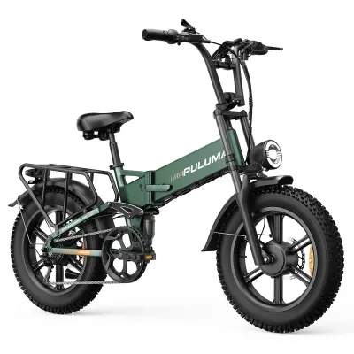 Vélo électrique pliant PULUMA PE500, double entraînement, vert