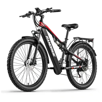 Električno kolo Randride YG90B 27,5-palčno: motor z močjo 500 W, baterija 48 V 13 Ah, doseg 80 km, hidravlične zavore Shimano, barvni zaslon