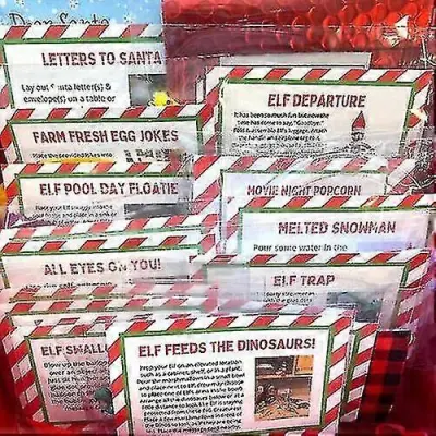 Nov komplet rekvizitov Elf 2025, 24 dni božičnih dejavnosti, odštevanje, hitro darilo za otroke