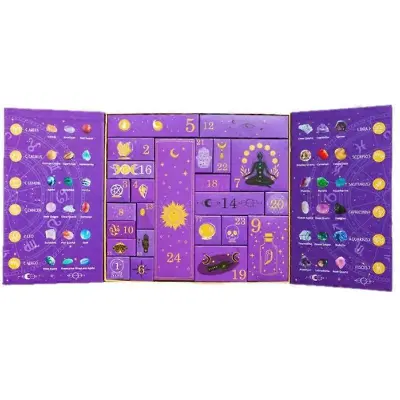 Reiki Crystal Halloween Countdown Darilna škatla 2025 Reikicrystal Zdravilni kristali Kamni Božični adventni koledar
