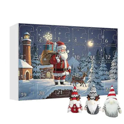 Božični adventni koledar Gnome Santa Claus 2025,24 Days Xmas Countdown Blind Box