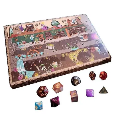 Adventni koledar 2025 Dungeons & Dragons Adventni koledar Naključne poliedrske kocke, 100% novo